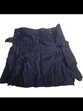 Men's Navy Blue Utility Kilt Size 40 | 100% Cotton Cargo Tactical Scottish